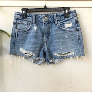 Lovers + Friends distressed denim jean shorts 27